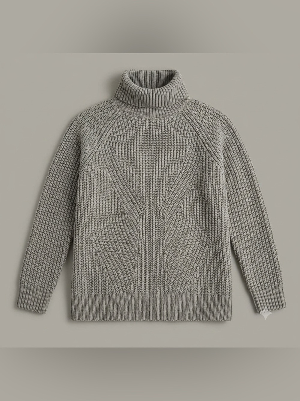 Jacqueline de Yong Justy Chunky Knit Turtleneck Sweater – Heather Grey - Medium